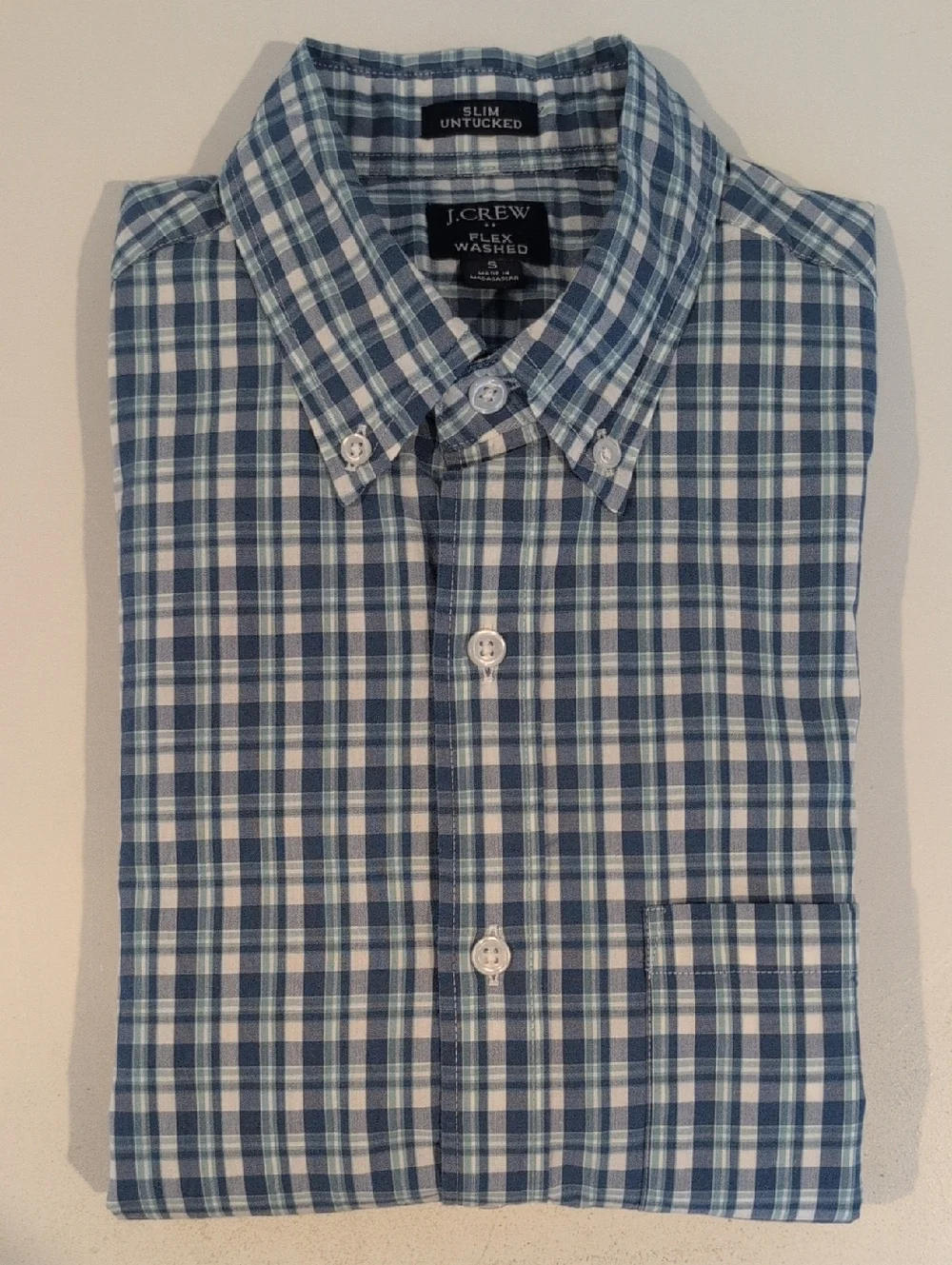 J. Crew Men's S Slim Untucked Flex Washed Long Sleeve Shirt Style #BP971 - Picture 7 of 15